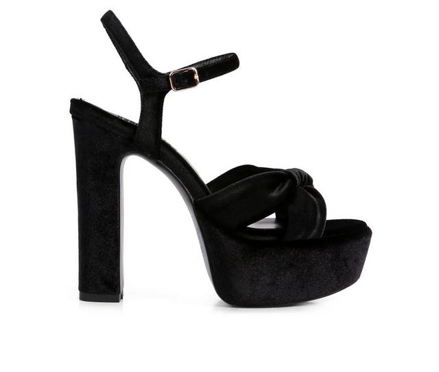 Women's Rag & Co Liddel Platform Dress Sandals in Black color
