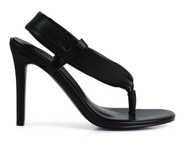 Women's Rag & Co Single Dress Sandals in Black color