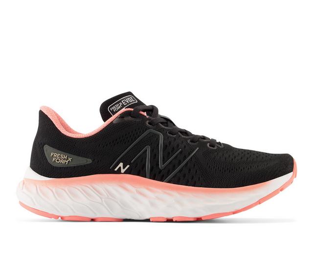 Women's New Balance Evoz V3 Running Shoes in BLACK / PINK color