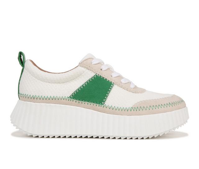 Women's Zodiac Cooper-Lace Up Platform Sneakers in White/Green color