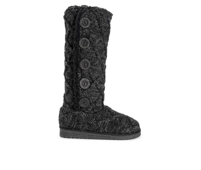 Women's Essentials by MUK LUKS Malena Winter Boots in Black Lattice color
