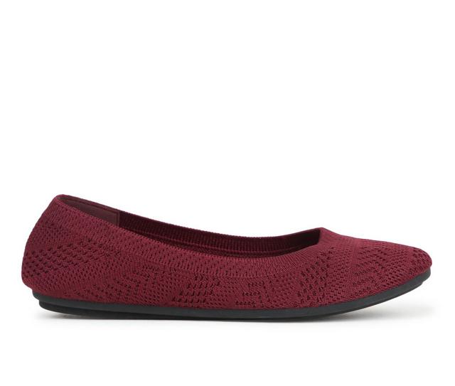 Women's Harborsides Narelle Flats in Wine color