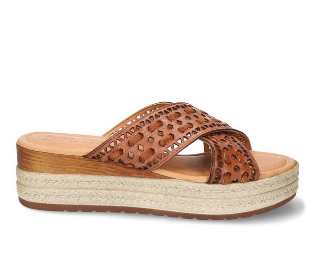 Women's Bella Vita Italy Exa-Italy Espadrille Wedge Sandals in Whiskey color