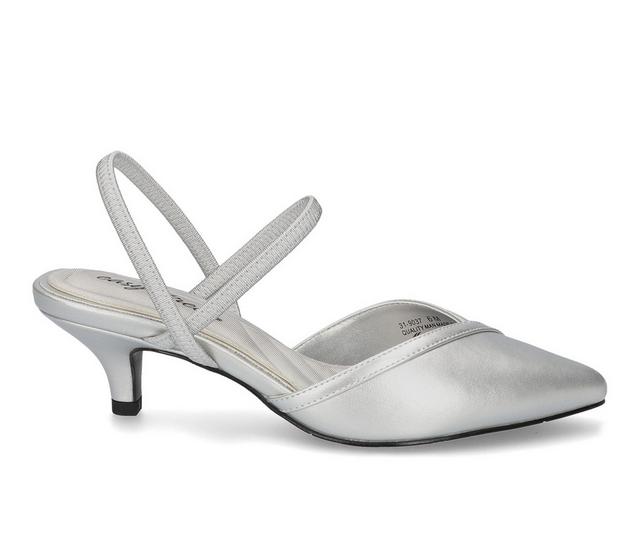 Women's Easy Street Unna Pumps in Silver color