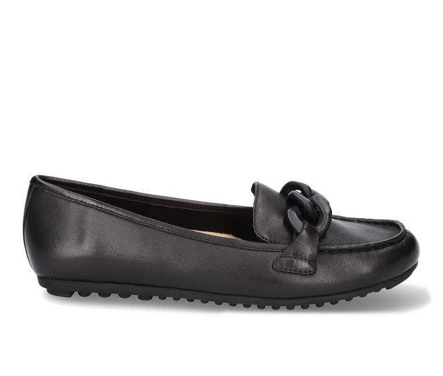 Women's Bella Vita Cullen Loafers in Black Leather color
