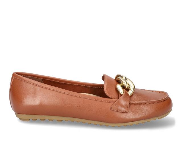 Women's Bella Vita Cullen Loafers in Dk Tan Leather color