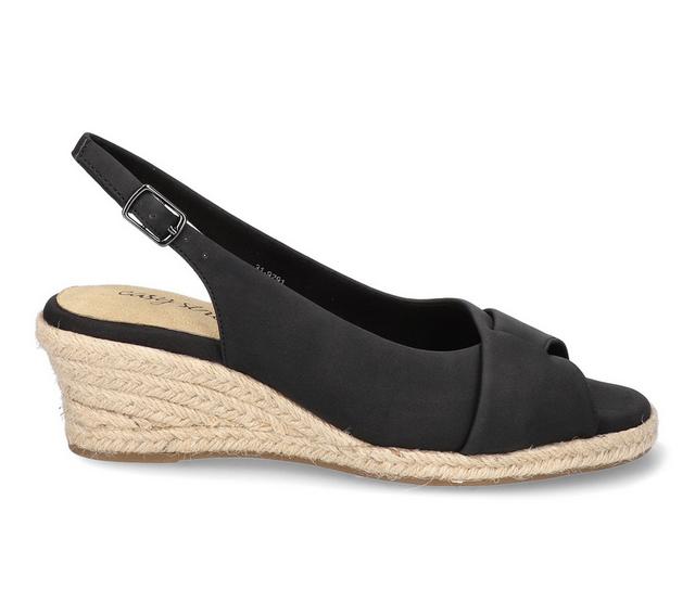 Women's Easy Street Devlin Wedges in Black color