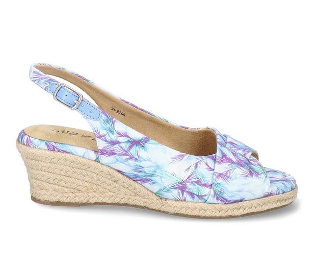 Women's Easy Street Devlin Wedges in Blue/Purple color