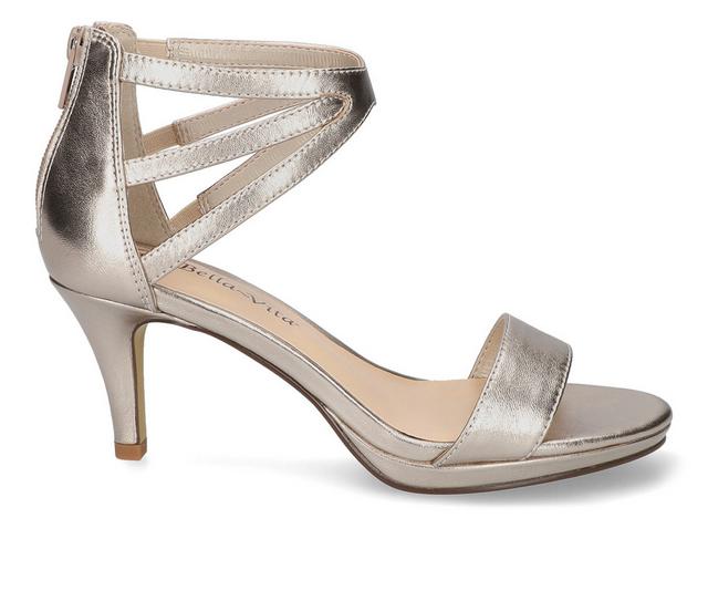 Women's Bella Vita Everly Dress Sandals in Champagne color