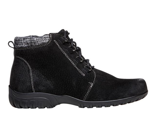 Women's Propet Delaney Booties in Black Suede color