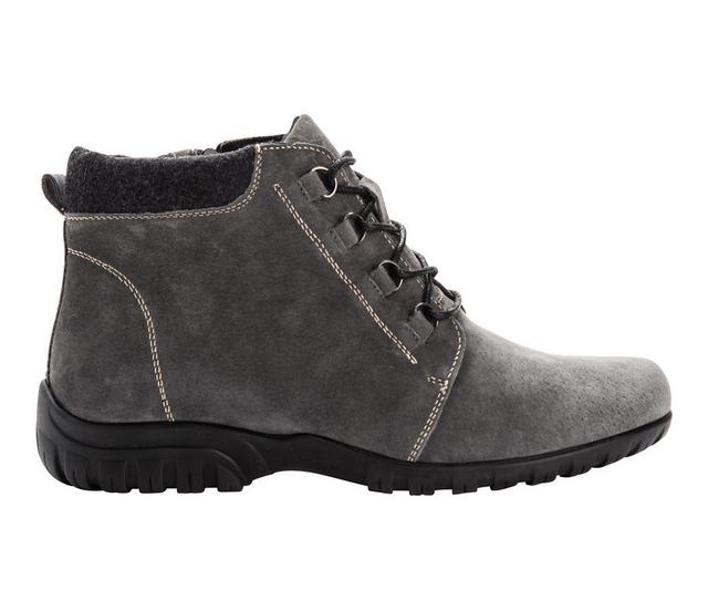 Women's Propet Delaney Booties in Grey Suede color