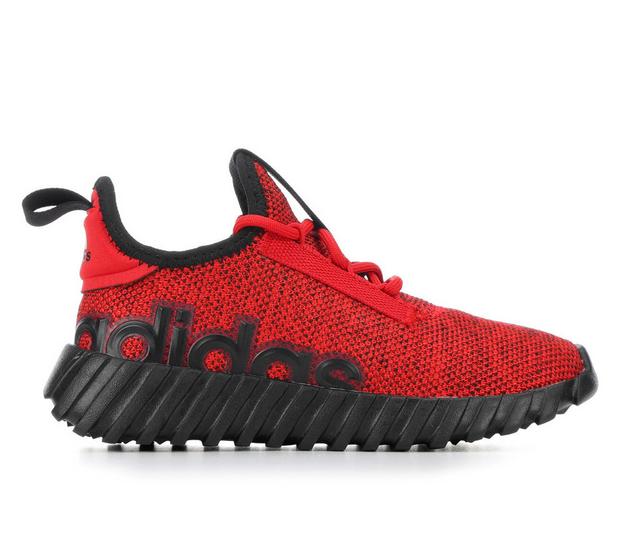 Boys' Adidas Little Kid & Big Kid Kaptir 3.0 Running Shoes in Red/Black/Black color
