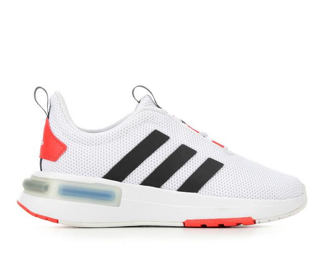 Boys' Adidas Racer TR23 Wide 10.5-7 Running Shoes in White/Black/Red color
