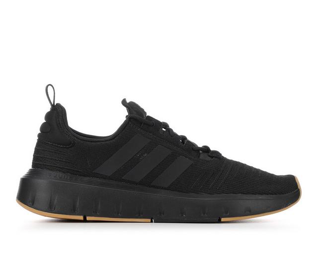 Men's Adidas Swift Run 23 Sneakers in Black/Black/Gum color