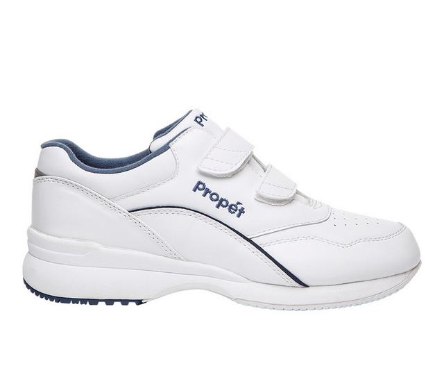 Women's Propet Tour Walker Strap Sneakers in White/Blue color