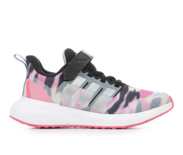 Girls' Adidas Little Kid Fortarun 2.0 Running Shoes in Blk/Slvr/Pink color