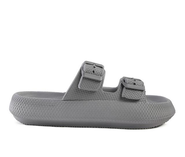 Women's London Rag Loma Platform Slide Sandals in Grey color