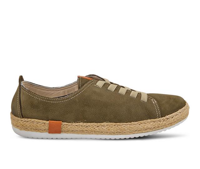 Women's SPRING STEP Eloya Casual Shoes in Olive Nubuck color