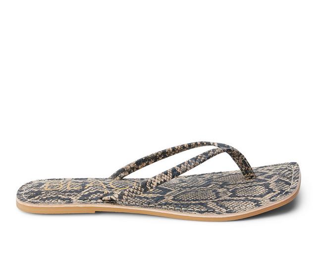 Women's Beach by Matisse Bungalow Flip-Flop Sandals in Brown Multi Sna color