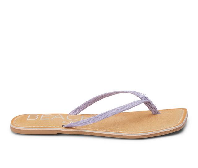 Women's Beach by Matisse Bungalow Flip-Flop Sandals in Lavender Lizard color