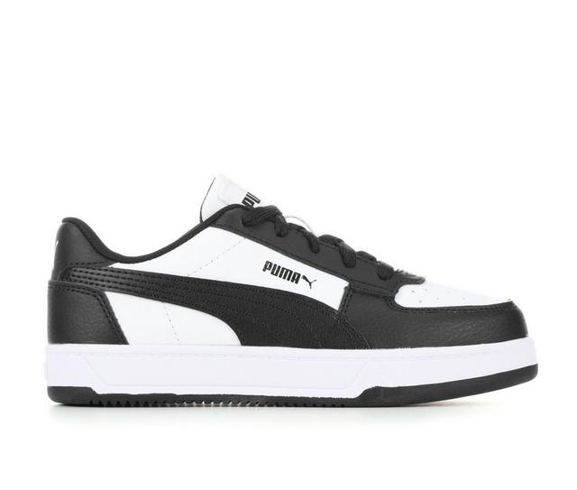 Boys' Puma Little Kid Caven 2.0 Court Sneakers in Black/White color
