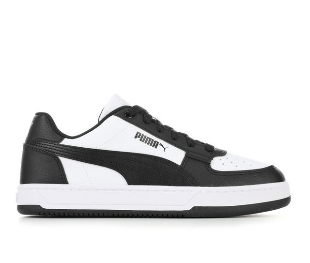 Boys' Puma Big Kid Caven 2.0 JR Court Sneakers in Black/White color