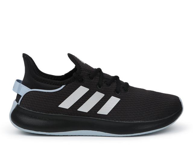 Women's Adidas Cloudfoam Pure SPW Sneakers in Black/Silv color