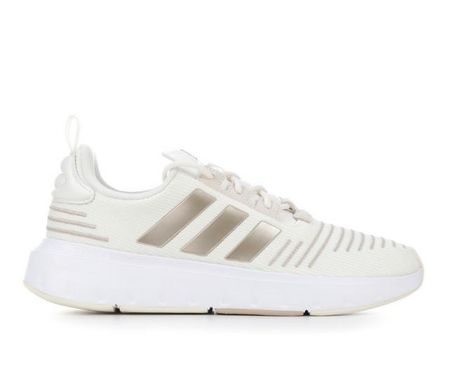 Women's Adidas Swift Run 23 Sneakers in Off White/Gold color