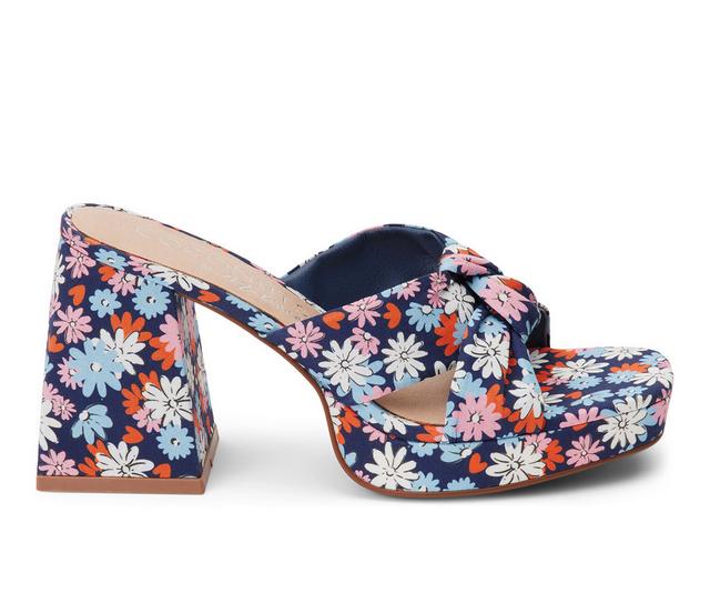 Women's Coconuts by Matisse Esme Dress Sandals in Navy Floral color