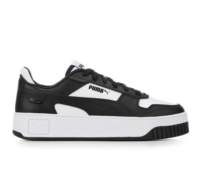 Women's Puma Carina Street Sneakers in Black/White color