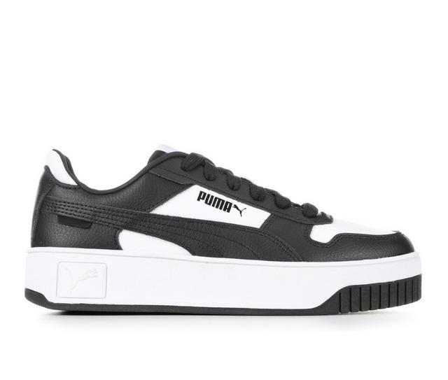 Girls' Puma Big Kids Carina Street Sneakers in Black/Wht/Blue color