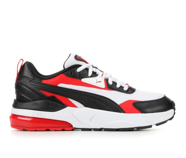 Men's Puma VIS2K Sneakers in White/Black/Red color