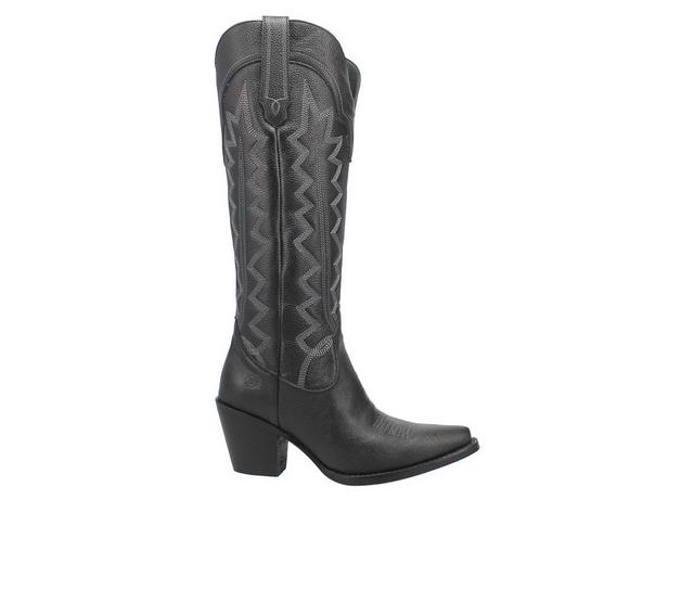 Women's Dingo Boot High Cotton Western Boots in Black color