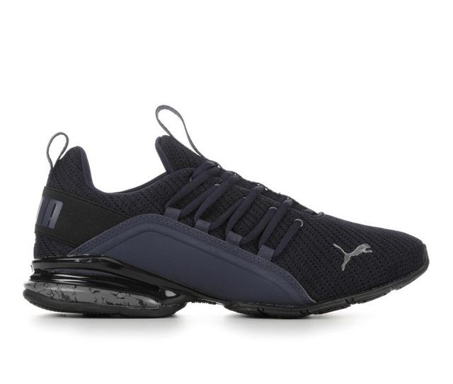 Men's Puma Axelion Refresh Velocity Sneakers in Black/Black/Gry color