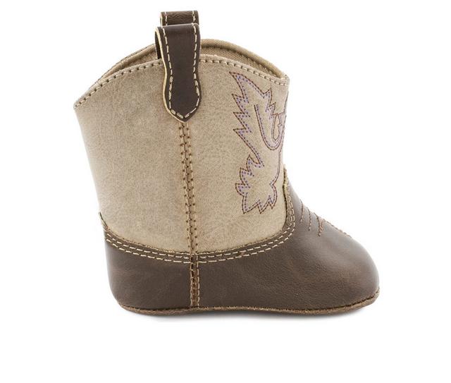 Kids' Baby Deer Infant Miller Crib Western Boots in Brown color