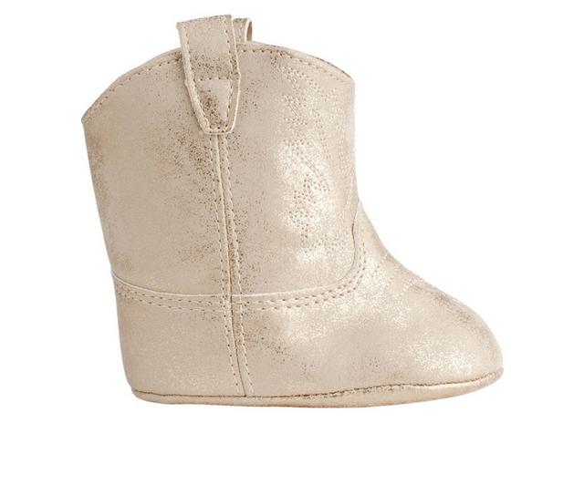 Kids' Baby Deer Infant Miller Crib Western Boots in Champagne color