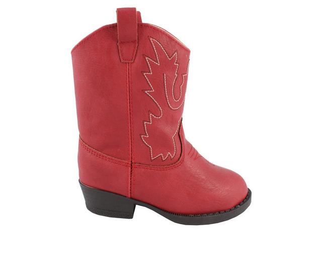 Kids' Baby Deer Toddler & Little Kid Miller Western Boots in Red color