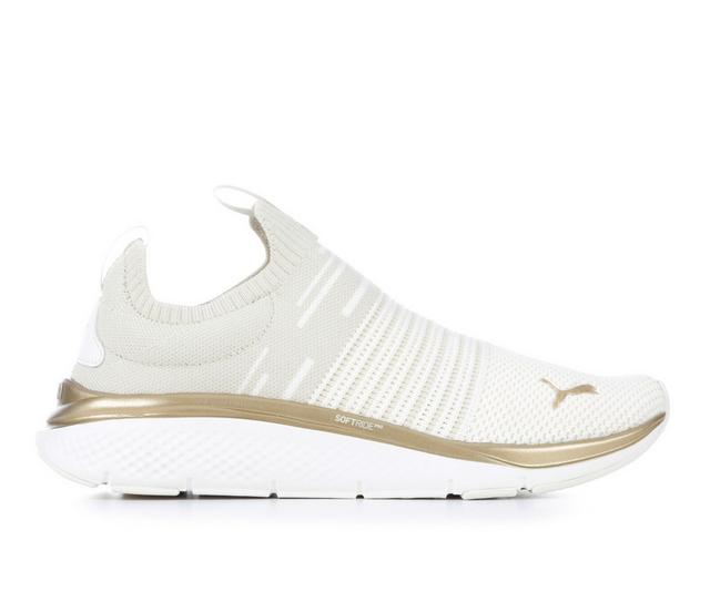 Women's Puma Softride Pro Echo Metal Sneakers in Off White/Gold color