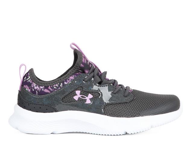 Girls' Under Armour Little Kid Infinity 2 Prints Sneakers in Grey/Orchid color
