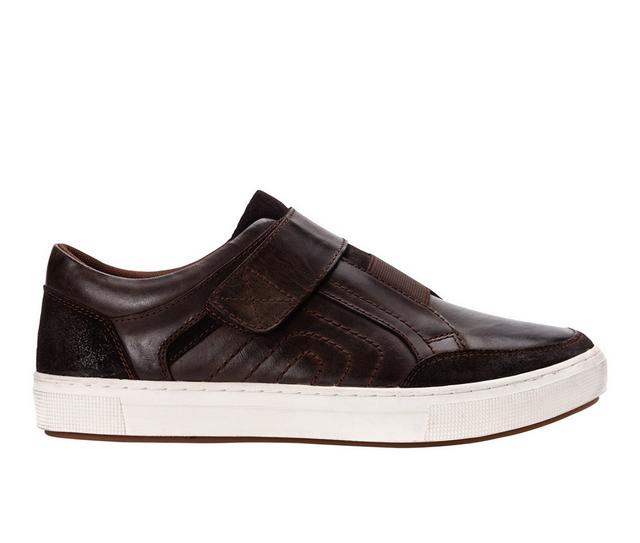 Men's Propet Kade Slip-On Shoes in Chocolate color