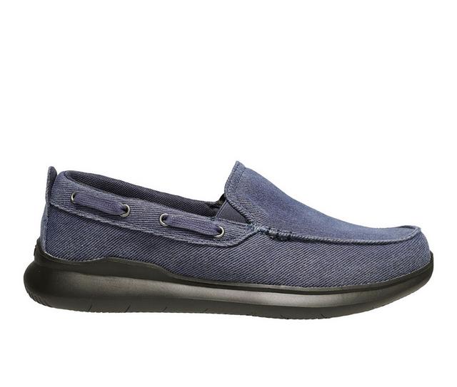 Men's Propet Viasol Slip-On Shoes in Navy color