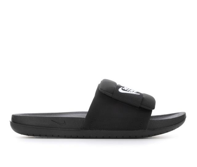 Men's Nike Offcourt Adjust Slide Sport Slides in Black/White/Blk color
