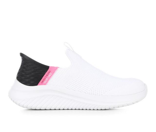 Kids' Skechers Little Kid & Big Kid Ultra Flex Slip In Sneaker in White/Black color