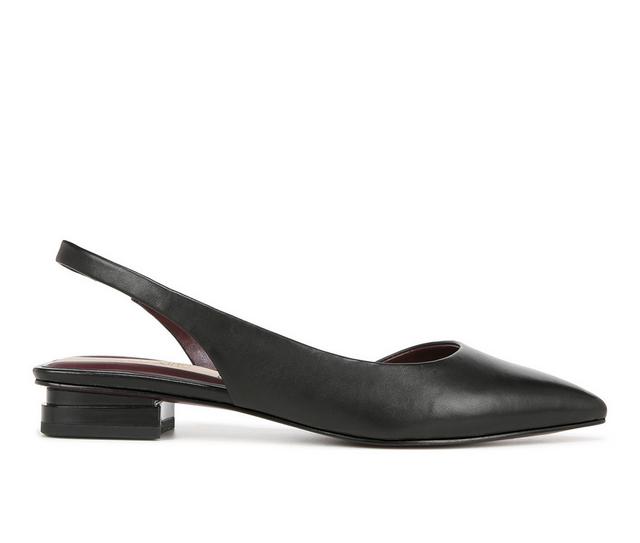 Women's Franco Sarto Tyra Low Pumps in Blk/Blk Leather color