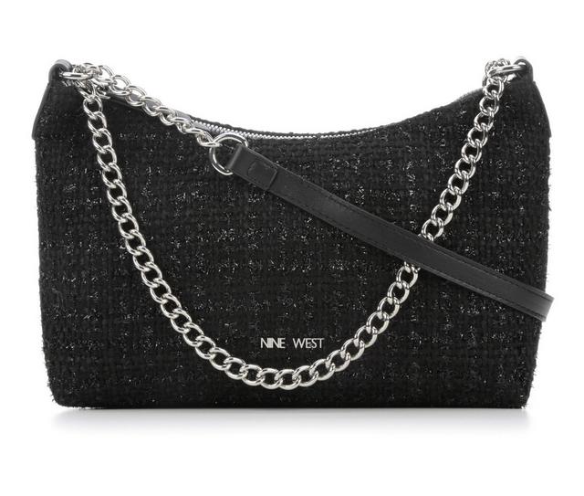 Nine West Loew Convertible Shoulder Handbag in BLACK TWEED color