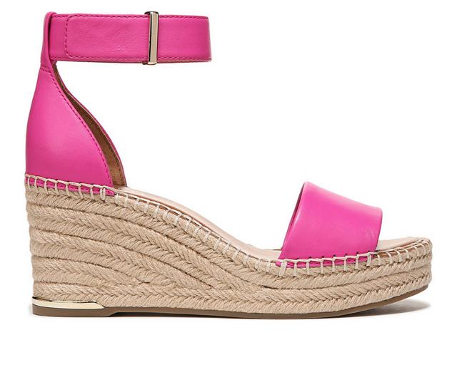 Women's Franco Sarto Clemens Espadrille Wedge Sandals in Pink color