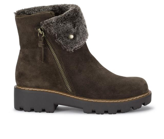 Women's Baretraps Wyoming Water Resistant Booties in Moss Suede color