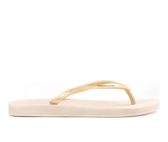 Women's Ipanema Ana Tan Flip-Flops in Beige/Gold color