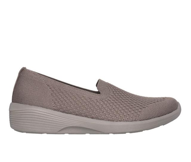 Women's Skechers Arya Clear Skies 158761 in Dark Taupe color