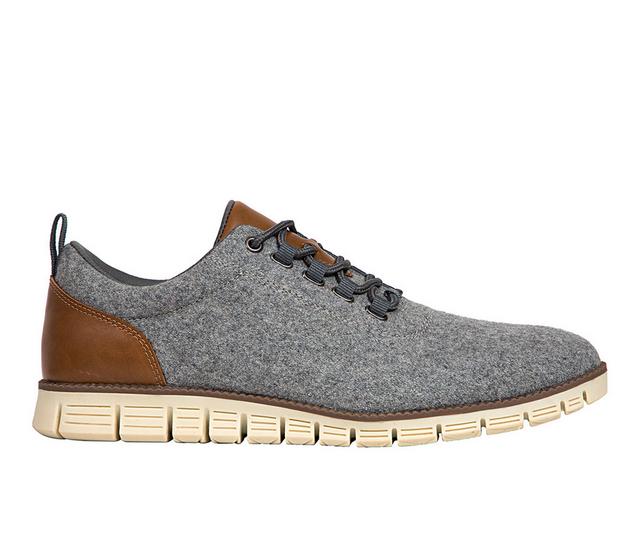 Men's Deer Stags Status Casual Oxford Sneakers in Grey/Luggage color